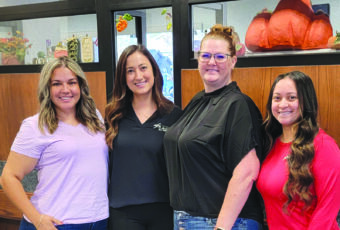 The Mesquite Customer Service team includes l to r Karina Delgadillo, Jackie Lilly, Mikela Miller and Felisha Kennedy.